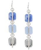 Kenneth Cole New York Silver-tone Faceted Stone Triple Drop Earrings