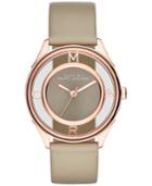Marc By Marc Jacobs Women's Tether Gray Leather Strap Watch 36mm Mbm1375