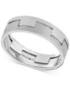 Proposition Love Women's Interlock Matte Wedding Band In 14k White Gold