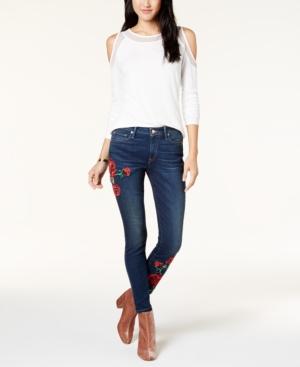 True Religion Jennie Embroidered Curvy Skinny Jeans