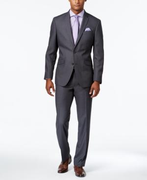 Kenneth Cole Reaction Men's Slim-fit Medium Gray Suit
