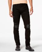 Guess Destroyed & Pintucked Slim Fit Tapered Jeans