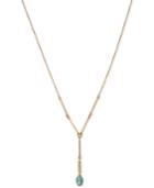 Kenneth Cole New York Gold-tone Stone And Crystal Lariat Necklace