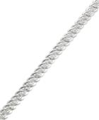Diamond Pave Wave Bracelet In Sterling Silver (1 Ct. T.w.)