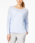 Eileen Fisher Ballet-neck Linen Boxy Top