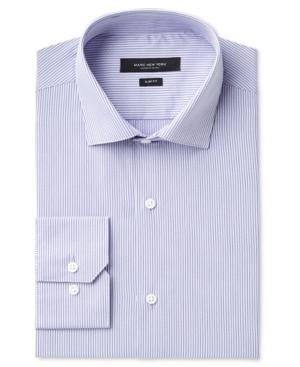 Marc New York Men's Slim-fit Motion-ease Collar Wrinkle-free Stripe Dress Shirt