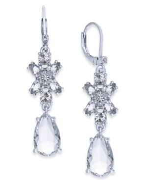 Kate Spade New York Silver-tone Crystal Drop Earrings