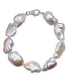 Mauve Cultured Baroque Freshwater Pearl (11-14mm) Bracelet
