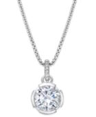 Thomas Sabo Crystal Pendant Necklace In Sterling Silver
