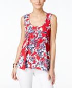 Style & Co. Floral-print Sleeveless Blouse, Only At Macy's