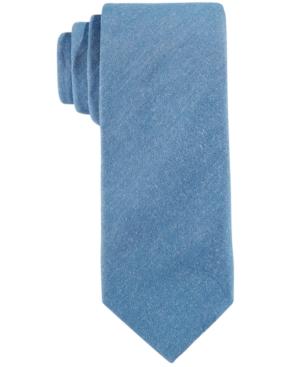 Con. Struct Men's Indigo Solid Slim Tie