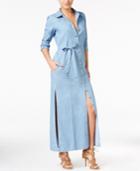 Guess Isadora Chambray Maxi Shirtdress