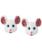Betsey Johnson Gold-tone Crystal Mouse Stud Earrings