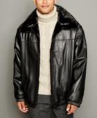 The Fur Vault Reversible Mink Fur Leather Bomber Jacket