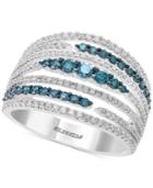 Belle Bleu By Effy Diamond Multi-row Statement Ring (1-1/8 Ct. T.w.) In 14k White Gold