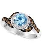 Le Vian Aquamarine (5/8 Ct. T.w.) And Diamond (1/3 Ct. T.w.) Ring In 14k White Gold