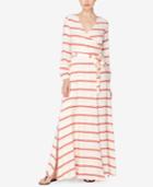 Catherine Catherine Malandrino Striped Faux-wrap Maxi Dress