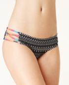 Volcom On The Horizon Printed Strappy Cheeky Bikini Bottoms Women's Swimsuit