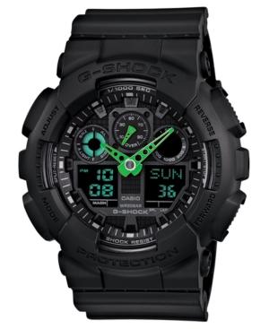 G-shock Men's Analog-digital Black Resin Strap Watch 51x55mm Ga100c-1a3