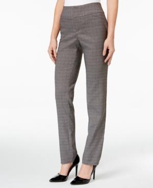 Charter Club Tummy-control Windowpane Ponte Pants, Only At Macy's
