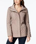 Cole Haan Signature Faux-leather-trim Quilted Anorak