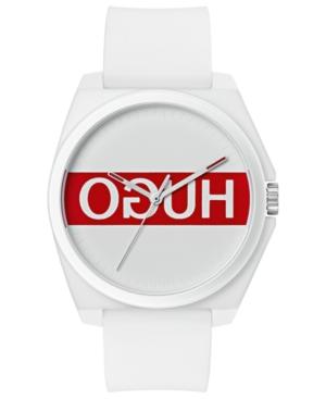Hugo Unisex #play White Rubber Strap Watch 40mm