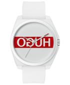 Hugo Unisex #play White Rubber Strap Watch 40mm