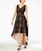 Calvin Klein Floral Sequined High-low Gown