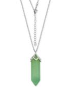 Dyed Green Quartzite Long Pendant Necklace (27-3/8 Ct. T.w.) In Silver-plate