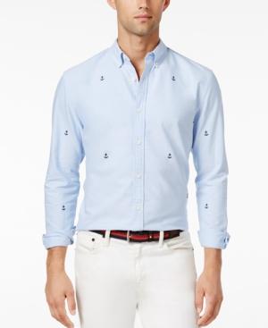 Tommy Hilfiger Men's Anchor Slim Fit Long-sleeve Shirt