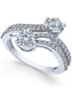 Diamond Two-stone-style Ring (1 Ct. T.w.) In 14k White Gold