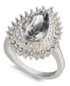 Charter Club Silver-tone Crystal Teardrop Ring, Created For Macy's