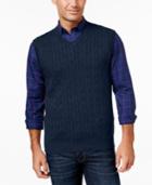 Club Room Men's Cable-knit Sweater Vest, Only At Macy's