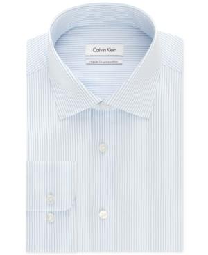 Calvin Klein Blue Stripe Dress Shirt