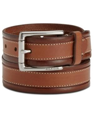 Tommy Hilfiger Men's Double-stitch Dress Belt