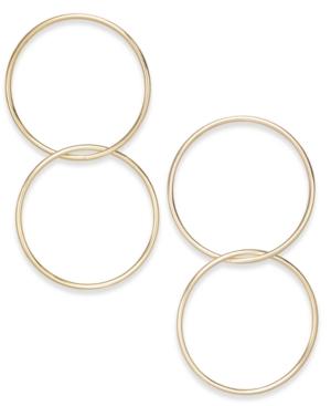 Inc International Concepts Gold-tone Double-hoop Drop Earrings, Created For Macy's