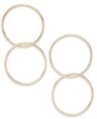 Inc International Concepts Gold-tone Double-hoop Drop Earrings, Created For Macy's