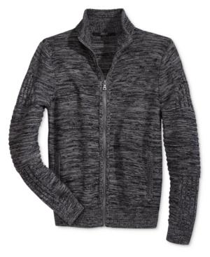 Guess Men's Dawson Marled Knit Full-zip Sweater