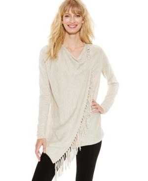 Inc International Concepts Fringe Wrap Cardigan