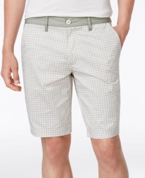 Armani Exchange Men's Ax Geo-print Stretch Twill Shorts