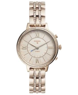 Fossil Q Women's Jacqueline Pastel Pink Stainless Steel Bracelet Hybrid Smart Watch 36mm