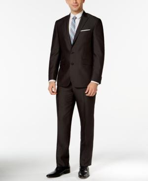 Kenneth Cole Reaction Black Micro-stripe Slim-fit Suit
