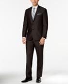 Kenneth Cole Reaction Black Micro-stripe Slim-fit Suit