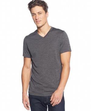 Alfani Men's V-neck Heathered Short-sleeve T-shirt