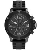 Ax Armani Exchange Men's Chronograph Black Silicone Strap Watch 48mm Ax1523