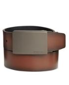 Perry Ellis Men's Matte At Me Reversible Belt