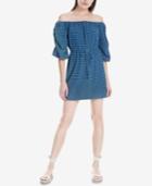Max Studio London Cotton Striped Off-the-shoulder Dress, Created For Macy's