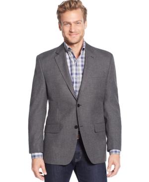 Andrew Fezza Classic-fit Black/grey Neat Sport Coat