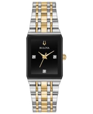 Bulova Women's Modern Diamond-accent Two-tone Stainless Steel Bracelet Watch 20.5x32mm, Created For Macy's