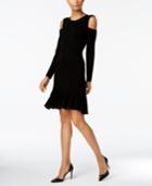 Ivanka Trump Cold-shoulder Sweater Dress